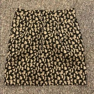 Black and gray patterned skirt